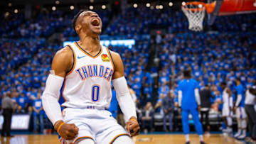 Russell Westbrook, OKC Thunder (Photo by Zach Beeker/NBAE via Getty Images)