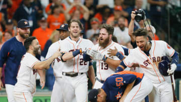 HOUSTON, TX - AUGUST 29: Tyler White #13 of the Houston Astros (Photo by Bob Levey/Getty Images)