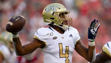 PHILADELPHIA, PA - SEPTEMBER 28: James Graham #4 of the Georgia Tech Yellow Jackets throws a pass in the third quarter against the Temple Owls at Lincoln Financial Field on September 28, 2019 in Philadelphia, Pennsylvania. The Temple Owls defated the Georgia Tech Yellow Jackets 24-2. (Photo by Mitchell Leff/Getty Images)