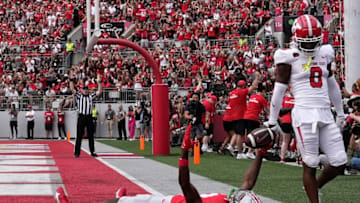 Colorado football star Travis Hunter commented on another fellow Heisman candidate who plays wideout -- but not the defensive side of the ball like Hunter Mandatory Credit: The Columbus Dispatch