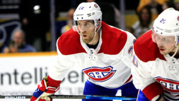 NASHVILLE, TN - FEBRUARY 14: Montreal Canadiens right wing Dale Weise (22) is shown during the NHL game between the Nashville Predators and Montreal Canadiens, held on February 14, 2019, at Bridgestone Arena in Nashville, Tennessee. (Photo by Danny Murphy/Icon Sportswire via Getty Images)
