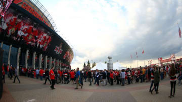 OTTAWA, ON - MAY 23: Fans stream into the rink before the the start of Game 6 of the Eastern Conference Finals of the 2017 NHL Stanley Cup Playoffs between the Pittsburgh Penguins and Ottawa Senators on May 23, 2017, at Canadian Tire Centre in Ottawa, On. (Photo by Jason Kopinski/Icon Sportswire via Getty Images)