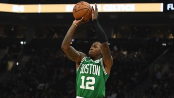 MILWAUKEE, WISCONSIN - FEBRUARY 21: Terry Rozier #12 of the Boston Celtics takes a shot during a game against the Milwaukee Bucks at Fiserv Forum on February 21, 2019 in Milwaukee, Wisconsin. NOTE TO USER: User expressly acknowledges and agrees that, by downloading and or using this photograph, User is consenting to the terms and conditions of the Getty Images License Agreement. (Photo by Stacy Revere/Getty Images)