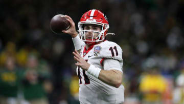 Buffalo Bills - Jake Fromm #11 of the Georgia Bulldogs. (Photo by Chris Graythen/Getty Images)