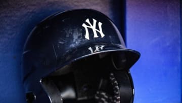 Yankees Helmet, New York Yankees. (Photo by Mark Brown/Getty Images)