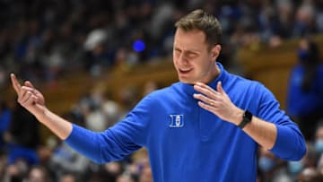 Duke basketball head coach Jon Scheyer (Rob Kinnan-USA TODAY Sports)