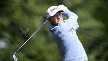 AUGUSTA, GA - APRIL 08: Branden Grace of South Africa plays his second shot on the fifth hole during the final round of the 2018 Masters Tournament at Augusta National Golf Club on April 8, 2018 in Augusta, Georgia. (Photo by David Cannon/Getty Images)