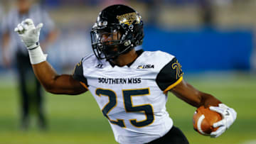 LEXINGTON, KY - SEPTEMBER 03: Ito Smith #25 of the Southern Miss Golden Eagles runs the ball against the Kentucky Wildcats at Commonwealth Stadium on September 3, 2016 in Louisville, Kentucky. Southern Mississippi defeated Kentucky 44-35. (Photo by Michael Hickey/Getty Images)