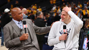 Charles Barkley, Nikola Jokic. Denver Nuggets. (Photo by Jamie Schwaberow/Getty Images)