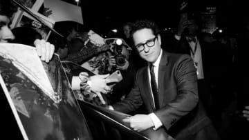 HOLLYWOOD, CALIFORNIA - DECEMBER 16: (EDITORS NOTE: Image has been converted to black and white.) J.J. Abrams attends the Premiere of Disney's "Star Wars: The Rise Of Skywalker" on December 16, 2019 in Hollywood, California. (Photo by Rich Fury/Getty Images)