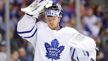 Frederik Andersen Toronto Maple Leafs (Photo by Michael Reaves/Getty Images)