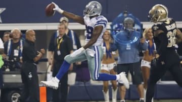 Sep 28, 2014; Arlington, TX, USA; Dallas Cowboys running back DeMarco Murray (29) runs with the ball for a second quarter touchdown against the New Orleans Saints at AT&T Stadium. Mandatory Credit: Matthew Emmons-USA TODAY Sports