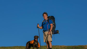 HOT SPRINGS, NC - OCTOBER 8: Hikers on the Appalachian Trail head to the top of Max Patch, a bald mountain with scenic views, on October 8, 2015 near Hot Springs, North Carolina. Named one of the "Top 10 Great Places to Retire" by AARP, Asheville, and the surrounding western Carolina region, is experiencing a minor cultural revolution, with the addition of new restaurants, live music, and a vibrant arts community. (Photo by George Rose/Getty Images)