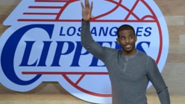 Aug 18, 2014; Los Angeles, CA, USA; Los Angeles Clippers guard Chris Paul at fan fest at Staples Center. Mandatory Credit: Kirby Lee-USA TODAY Sports