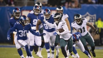 EAST RUTHERFORD, NJ - DECEMBER 29: Miles Sanders #26 of the Philadelphia Eagles at Metlife Stadium on December 29, 2019 in East Rutherford, New Jersey. (Photo by Benjamin Solomon/Getty Images)