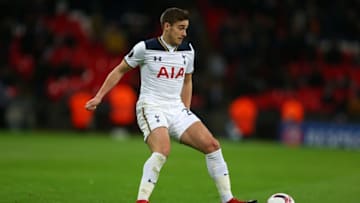 LONDON, ENGLAND - FEBRUARY 23: Harry Winks of Tottenham Hotspur during the UEFA Europa League Round of 32 second leg match between Tottenham Hotspur and KAA Gent at Wembley Stadium on February 23, 2017 in London, United Kingdom. (Photo by Catherine Ivill - AMA/Getty Images)