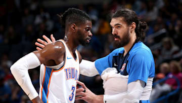 Nerlens Noel, Steven Adams OKC Thunder (Photo by Zach Beeker/NBAE via Getty Images)