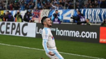 MARSEILLE - FEBRUARY 7: Remy Cabella of OM celebrates his goal during the French Ligue 1 match between Olympique de Marseille (OM) and Paris Saint-Germain (PSG) at New Stade Velodrome on February 7, 2016 in Marseille, France. (Photo by Jean Catuffe/Getty Images)