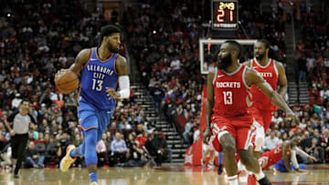 James Harden, Paul George OKC Thunder (Photo by Tim Warner/Getty Images)