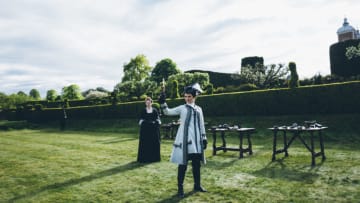 Emma Stone and Rachel Weisz in the film THE FAVOURITE. Photo by Yorgos Lanthimos. © 2018 Twentieth Century Fox Film Corporation All Rights Reserved