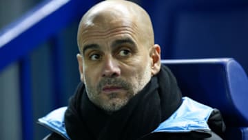 SHEFFIELD, ENGLAND - MARCH 04: Pep Guardiola the Manager / Head Coach of Manchester City during the FA Cup Fifth Round match between Sheffield Wednesday and Manchester City at Hillsborough on March 4, 2020 in Sheffield, England. (Photo by Robbie Jay Barratt - AMA/Getty Images)
