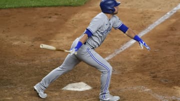 Former St. John's baseball star Joe Panik hits a home run in Yankee Stadium. (Photo by Sarah Stier/Getty Images)