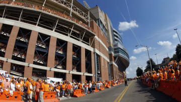 KNOXVILLE, TN - SEPTEMBER 15: A view of the outside of Neyland Stadium before a game between the Florida Gators and Tennessee Volunteers on September 15, 2012 in Knoxville, Tennessee. (Photo by John Sommers II/Getty Images)