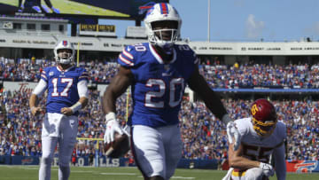 Zack Moss #20 of the Buffalo Bills. (Photo by Joshua Bessex/Getty Images)