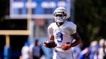 Florida Gators wide receiver Xzavier Henderson during spring practice at Sanders Outdoor Practice Fields. Gator Sports.