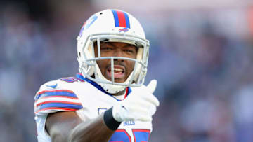 FOXBOROUGH, MA - DECEMBER 23: LeSean McCoy #25 of the Buffalo Bills reacts during the first half against the New England Patriots at Gillette Stadium on December 23, 2018 in Foxborough, Massachusetts. (Photo by Maddie Meyer/Getty Images)