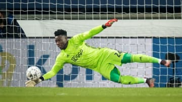 Ajax goalkeeper Andre Onana save during the Dutch Eredivisie match between sc Heerenveen and Ajax Amsterdam at Abe Lenstra Stadium on March 07, 2020 in Heerenveen, The Netherlands(Photo by ANP Sport via Getty Images)