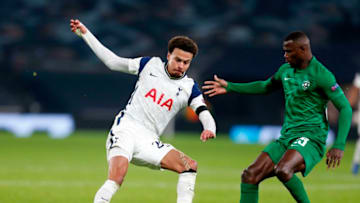 Tottenham Hotspur's English midfielder Dele Alli (L) November 26, 2020. (Photo by Ian KINGTON / POOL / AFP) (Photo by IAN KINGTON/POOL/AFP via Getty Images)