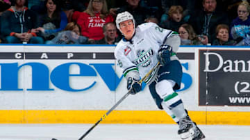 KELOWNA, CANADA - NOVEMBER 25: Ethan Bear. (Photo by Marissa Baecker/Getty Images)