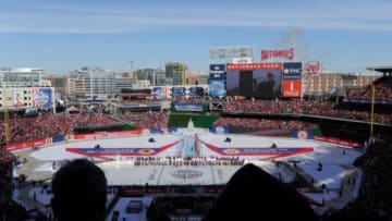 Jan 1, 2015; Washington, DC, USA; A general view of Nationals Park prior to the National Anthem during the 2015 Winter Classic hockey game between the Washington Capitals and the Chicago Blackhawks. Mandatory Credit: H. Darr Beiser-USA TODAY Sports
