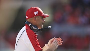 Oct 1, 2016; Lincoln, NE, USA; Nebraska Cornhuskers head coach Mike Riley watches the game against the Illinois Fighting Illini in the second half at Memorial Stadium. Nebraska won 31-16. Mandatory Credit: Bruce Thorson-USA TODAY Sports