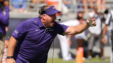 FORT WORTH, TEXAS - SEPTEMBER 28: Head coach Gary Patterson of the TCU Horned Frogs (Photo by Richard Rodriguez/Getty Images)