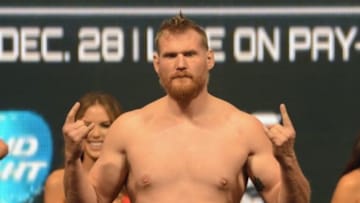 Dec 27, 2013; Las Vegas, NV, USA; Josh Barnett weighs-in for his UFC Heavyweight Bout on December 28 at the MGM Grand Garden Arena. Mandatory Credit: Jayne Kamin-Oncea-USA TODAY Sports