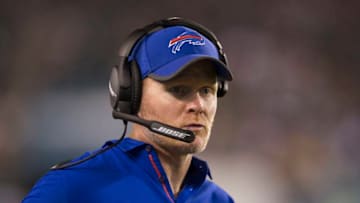 PHILADELPHIA, PA - AUGUST 17: Head coach Sean McDermott of the Buffalo Bills looks on in the fourth quarter of the preseason game against the Philadelphia Eagles at Lincoln Financial Field on August 17, 2017 in Philadelphia, Pennsylvania. The Eagles defeated the Bills 20-16. (Photo by Mitchell Leff/Getty Images)