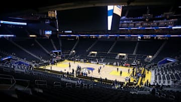 SAN FRANCISCO, CALIFORNIA - MARCH 07: A general view during the warm up before the game between the Golden State Warriors and the Philadelphia 76ers at Chase Center on March 07, 2020 in San Francisco, California. NOTE TO USER: User expressly acknowledges and agrees that, by downloading and/or using this photograph, user is consenting to the terms and conditions of the Getty Images License Agreement. (Photo by Lachlan Cunningham/Getty Images)