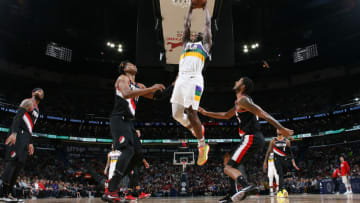 NEW ORLEANS, LA - FEBRUARY 11: Zion Williamson #1 of the New Orleans Pelicans: Copyright 2020 NBAE (Photo by Layne Murdoch Jr./NBAE via Getty Images)