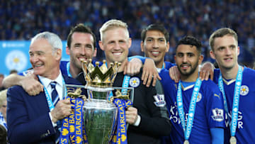 Leicester City squad 2016 (Photo by Matthew Ashton - AMA/Getty Images)