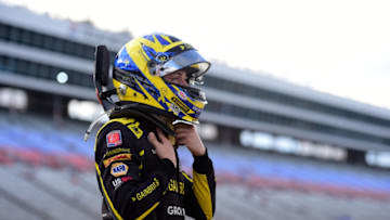 FORT WORTH, TEXAS - JUNE 06: Zach Veach of the United States, driver of the #26 Gainbridge Honda, prepares to practice for the NTT IndyCar Series DXC - Technology 600 at Texas Motor Speedway on June 06, 2019 in Fort Worth, Texas. (Photo by Jared C. Tilton/Getty Images)