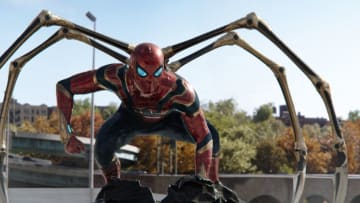 Spider-Man from Columbia Pictures' SPIDER-MAN: NO WAY HOME. Courtesy of Sony Pictures. ©2021 CTMG. All Rights Reserved. MARVEL and all related character names: © & ™ 2021 MARVEL