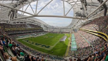 Sep 1, 2012; Dublin, IRELAND; A general view of Aviva Stadium in the third quarter of the game between the Navy Midshipmen and the Notre Dame Fighting Irish. Notre Dame won 50-10. Mandatory Credit: Matt Cashore-USA TODAY Sports