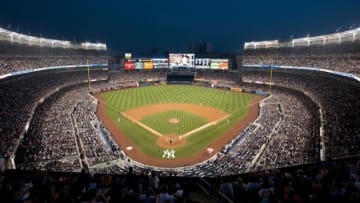 NEW YORK - JULY 23: A general overview of Yankee Stadium during a game of the New York Yankees against the Kansas City Royals at Yankee Stadium on July 23, 2010 in the Bronx borough of New York City. The Yankees defeated the Royals 7 to 1. (Photo by Rob Tringali/Sportschrome/Getty Images)