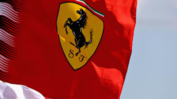 BUDAPEST, HUNGARY - JULY 29: A Ferrari flag flies during the Formula One Grand Prix of Hungary at Hungaroring on July 29, 2018 in Budapest, Hungary. (Photo by Mark Thompson/Getty Images)