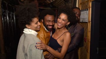 LOS ANGELES, CA - FEBRUARY 19: Zazie Beetz, Donald Glover, Stefani Robinson and Brian Tyree Henry attend the after party for the premiere of FX's 'Atlanta Robbin' Season' at The Theatre at Ace Hotel on February 19, 2018 in Los Angeles, California. (Photo by Kevin Winter/Getty Images)