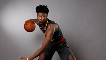MADISON, NEW JERSEY - AUGUST 11: Cam Reddish of the Atlanta Hawks poses for a portrait during the 2019 NBA Rookie Photo Shoot on August 11, 2019 at the Ferguson Recreation Center in Madison, New Jersey. (Photo by Elsa/Getty Images)