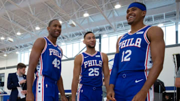 Al Horford, Ben Simmons, Tobias Harris | Philadelphia 76ers (Photo by Mitchell Leff/Getty Images)