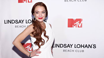 NEW YORK, NY - JANUARY 07: Lindsay Lohan attends MTV's "Lindsay Lohan's Beach Club" Premiere Party at Moxy Times Square on January 7, 2019 in New York City. (Photo by Cindy Ord/Getty Images for MTV)